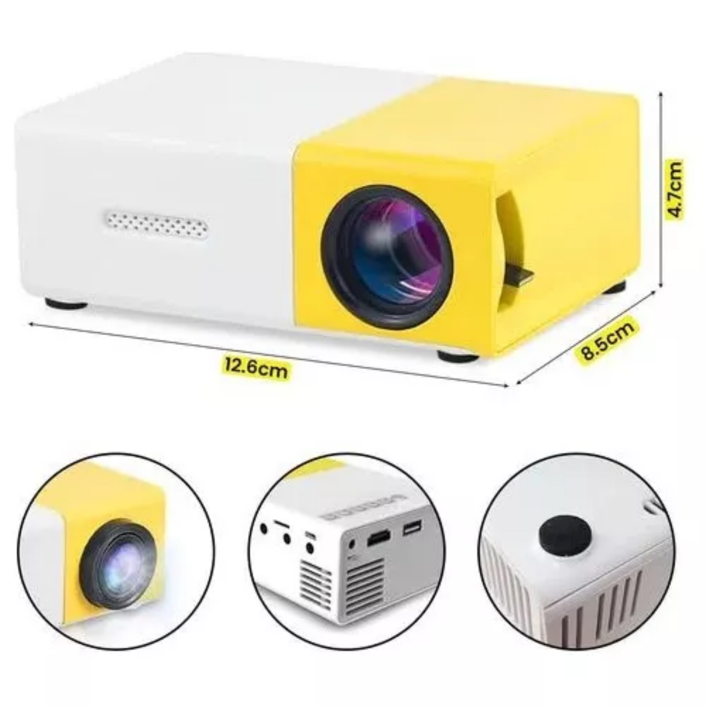 Proyector Portatil Led Hdmi Vga Usb Sd