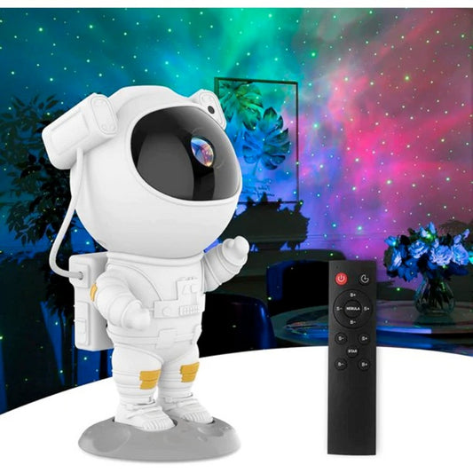 Proyector Astronauta: Luz y Nebulosa en 7 Colores"