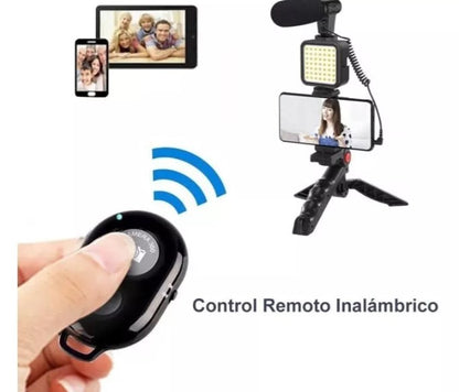 KIT Tripode De Celular Con Luz Y Microfono