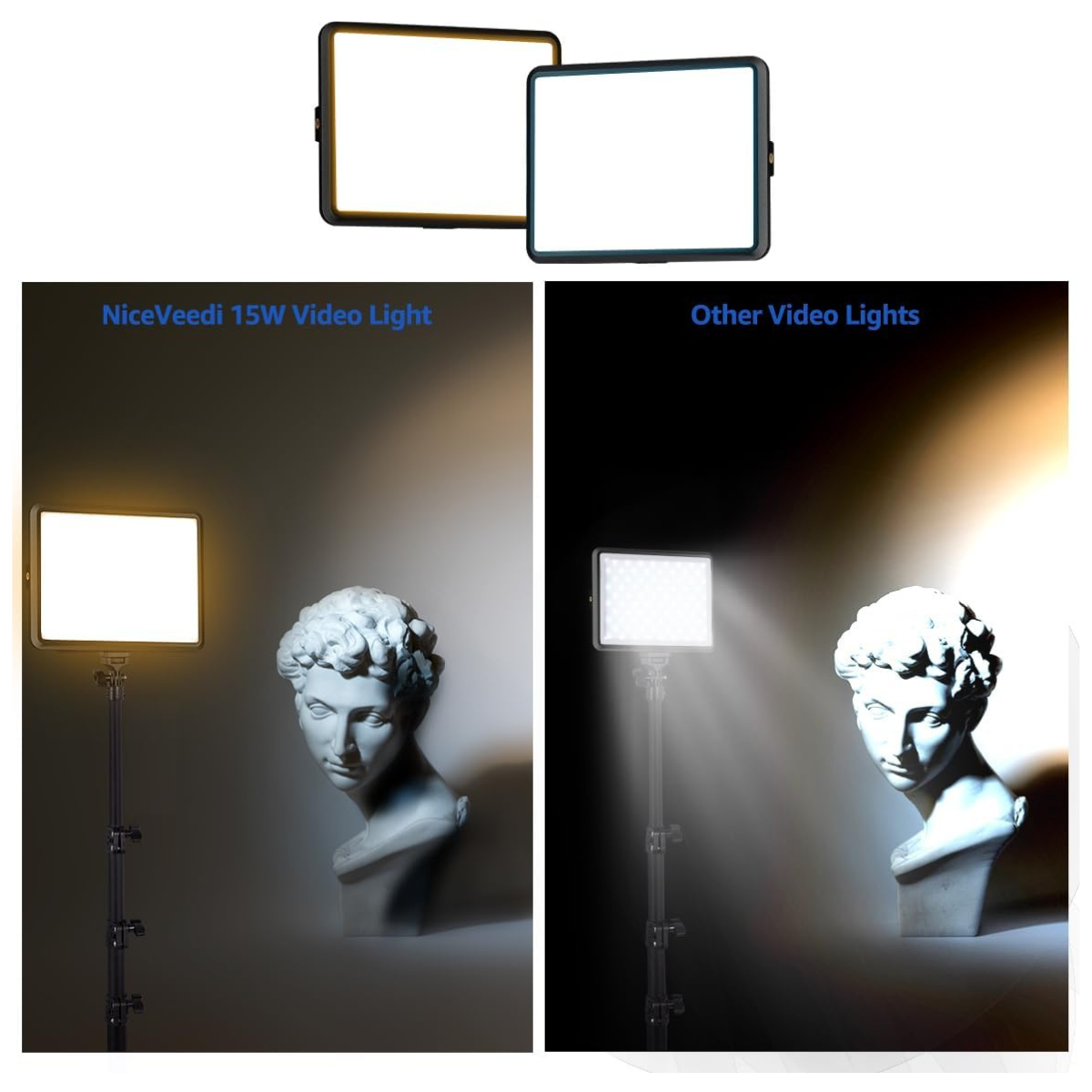 Foco de Luz LED 48 cm Trípode 2.1 M